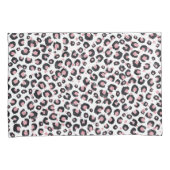 Elegant Rose Gold Black Leopard Pattern 枕カバー (正面右)