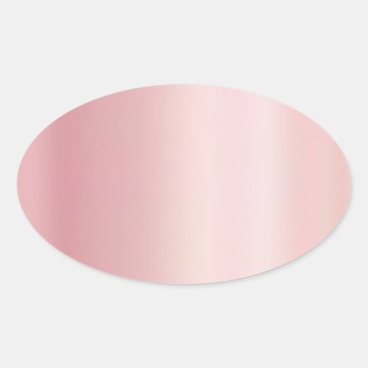 Elegant Rose Gold Blank Template Create Your Own 楕円形シール (正面)