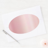 Elegant Rose Gold Blank Template Create Your Own 楕円形シール (封筒)