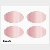 Elegant Rose Gold Blank Template Create Your Own 楕円形シール (シート)