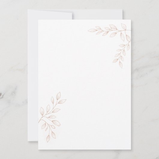 Elegant Rose Gold Botanical 60th Birthday 招待状 (裏面)