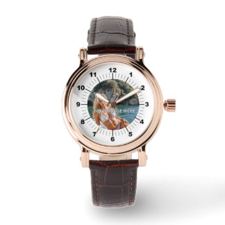 ELEGANT! 🌿 Rose Gold Brown Watch 腕時計