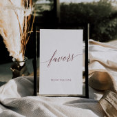 Elegant Rose Gold Calligraphy Favors ポスター