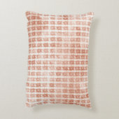 Elegant, Rose Gold Checkered Pattern アクセントクッション (裏面(縦))
