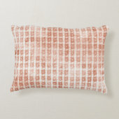 Elegant, Rose Gold Checkered Pattern アクセントクッション (裏面)