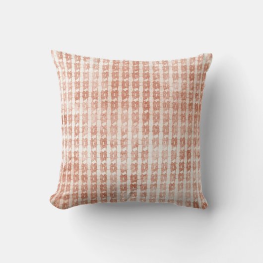 Elegant, Rose Gold Checkered Pattern クッション (正面)