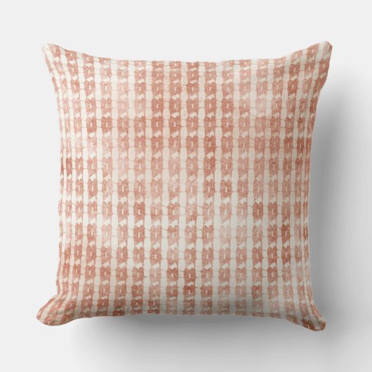 Elegant, Rose Gold Checkered Pattern クッション (正面)