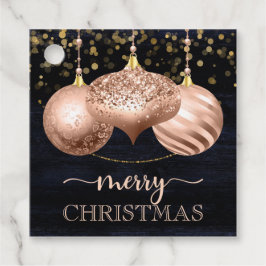 Elegant Rose Gold Christmas Ornaments フェイバータグ