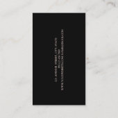 Elegant Rose Gold Diamonds Glitter Whisk Black 名刺 (裏面)