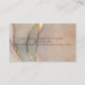 Elegant Rose Gold Diamonds Opal Lotus 名刺 (裏面)