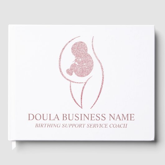 Elegant Rose Gold Doula Business Client ゲストブック (正面)