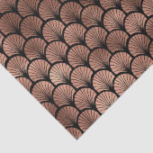 Elegant Rose Gold Fan Grid Art Deco Pattern 薄葉紙 (詳細)