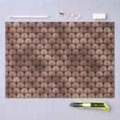 Elegant Rose Gold Fan Grid Art Deco Pattern 薄葉紙 (クラフト)