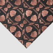 Elegant Rose Gold Fan Grid Art Deco Pattern Design 薄葉紙 (詳細)