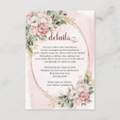 Elegant Rose Gold Floral Eucalyptus Details Card エンクロージャーカード (正面)