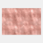 Elegant Rose Gold Foil Glam Patterns ラッピングペーパーシート (正面2)