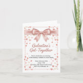 Elegant Rose Gold Galentine's Day Invitation Templ 招待状 (正面)