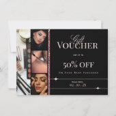 Elegant Rose Gold Gift Voucher | Discount Card  (正面)