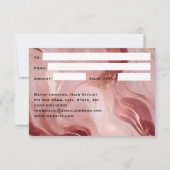 Elegant Rose Gold Glitter Gift Certificate Card 招待状 (裏面)