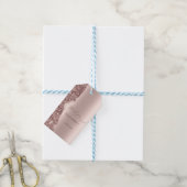 Elegant Rose Gold Glitter Script  ギフトタグ (より糸付き)