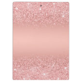 Elegant Rose Gold Luxe Shimmer Monogram クリップボード (裏面)