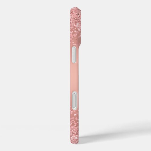 Elegant Rose Gold Luxe Shimmer Monogram  Case-Mate iPhoneケース (裏面 / 右)
