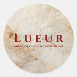 Elegant Rose Gold Marble Beauty Salon Professional ラウンドシール