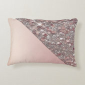 Elegant Rose Gold Monogram アクセントクッション (裏面)