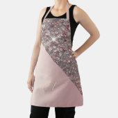 Elegant Rose Gold Monogram エプロン (インサイチュ)