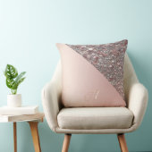 Elegant Rose Gold Monogram クッション (椅子)