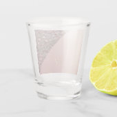 Elegant Rose Gold Monogram ショットグラス (裏面)