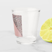 Elegant Rose Gold Monogram ショットグラス (右)