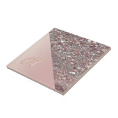 Elegant Rose Gold Monogram タイル (側面)