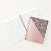 Elegant Rose Gold Monogram ノートブック (内部)