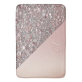 Elegant Rose Gold Monogram バスマット (正面縦)