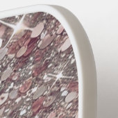 Elegant Rose Gold Monogram ピックルボールラケット (左詳細)