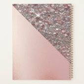 Elegant Rose Gold Monogram プランナー手帳 (裏面)