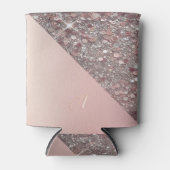 Elegant Rose Gold Monogram 缶クーラー (正面)