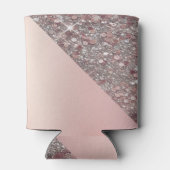 Elegant Rose Gold Monogram 缶クーラー (裏面)
