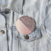 Elegant Rose Gold Monogram Button 缶バッジ (インサイチュ)