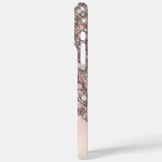 Elegant Rose Gold Monogram Case-Mate iPhoneケース (裏面 / 左)