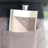 Elegant Rose Gold Monogram Classic Flask フラスク (インサイチュ)