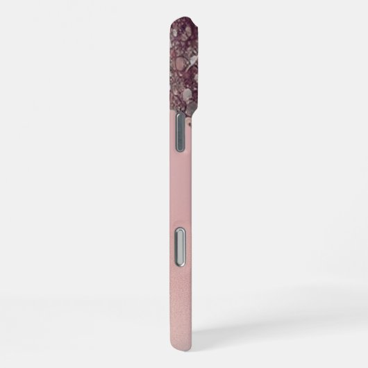 Elegant Rose Gold Monogram iPhoneケース (右側面)