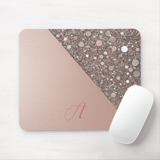 Elegant Rose Gold Monogram Planner マウスパッド (マウス)