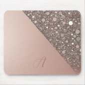 Elegant Rose Gold Monogram Planner マウスパッド (正面)