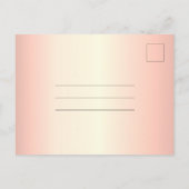 Elegant Rose Gold Sweet 16 Save The Date ポストカード (裏面)