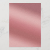 Elegant Rose Gold Wedding Rehearsal Dinner 招待状 (裏面)