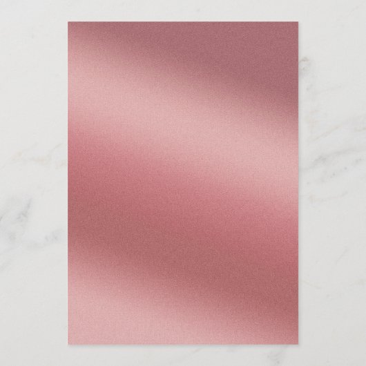 Elegant Rose Gold Wedding Rehearsal Dinner 招待状 (裏面)