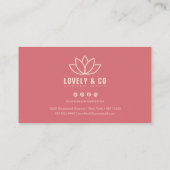 Elegant Rose & Ivory Beauty Loyalty & Rewards Card ロイヤリティカード (裏面)