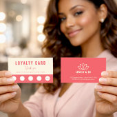 Elegant Rose & Ivory Beauty Loyalty & Rewards Card ロイヤリティカード
